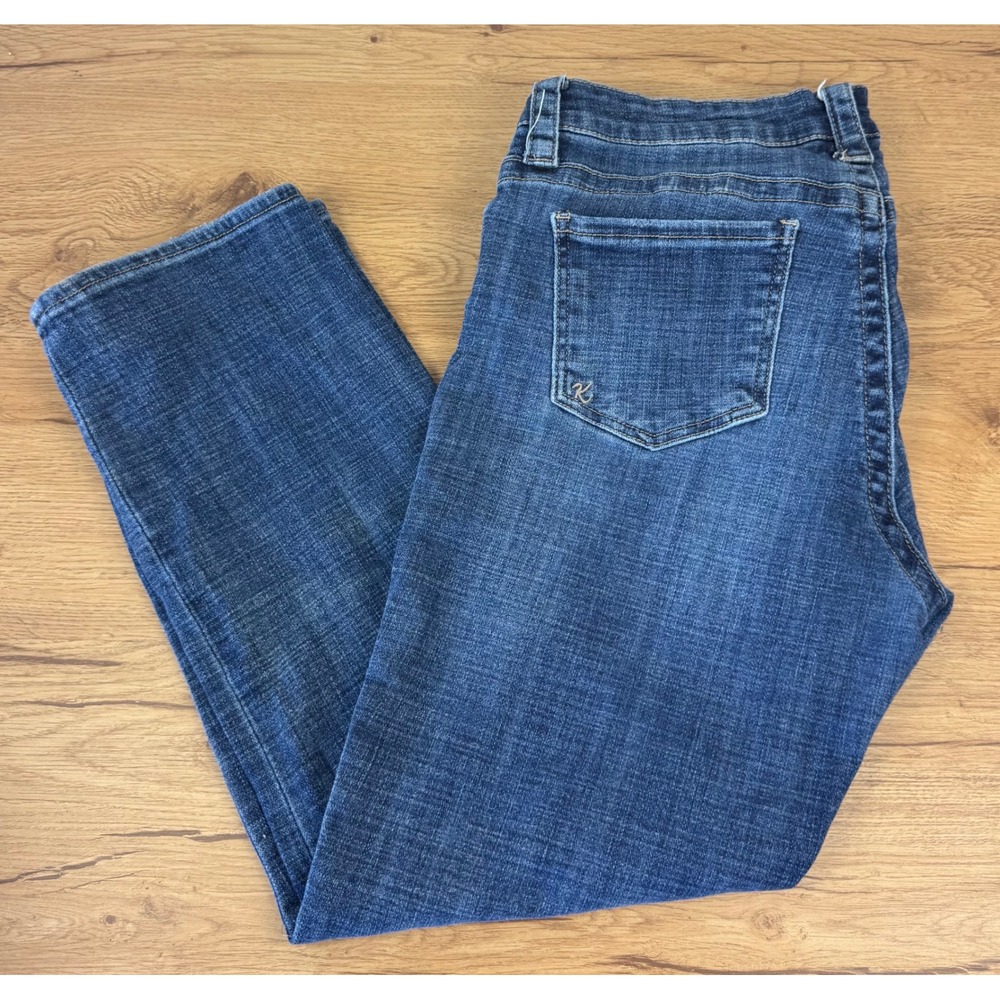 KUT from the Kloth Jeans Women 12P Blue Dark Wash Straight Leg Petite